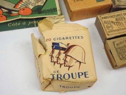 France, 1st and 2nd World War.
Packs of cigarettes...