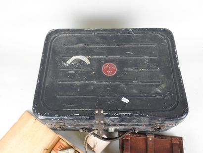 French sailor's metal suitcase containing...