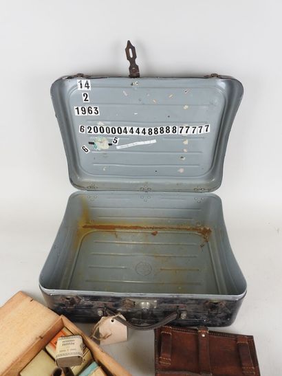 French sailor's metal suitcase containing...