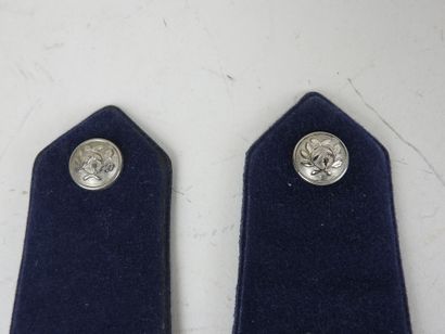 Lot of two furs and small military insignia...