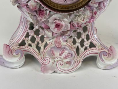 Polychrome and openwork porcelain cartel...