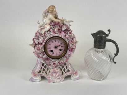 Polychrome and openwork porcelain cartel...