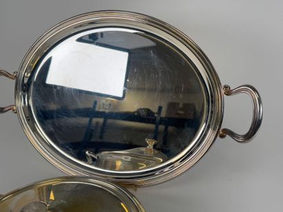 Silver-plated metal lot including :
- an...