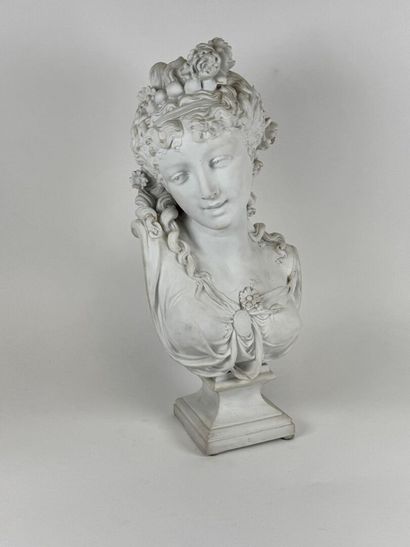 Paul DUBOY (1830-1887)
Bust of a young woman...