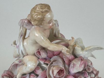 Polychrome and openwork porcelain cartel...