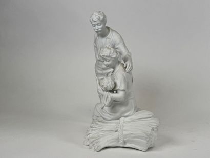 School, 20th century.
Bisque group of a family.
27...