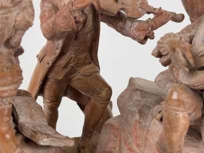 School, 20th century.
The musicians.
Terracotta...