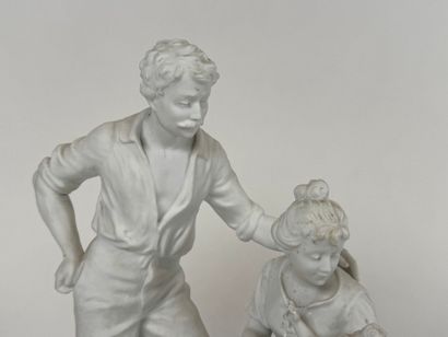 School, 20th century.
Bisque group of a family.
27...
