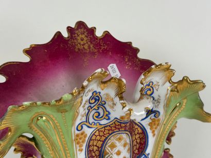 Large polychrome and gold porcelain bridal...