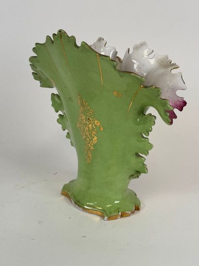 Large polychrome and gold porcelain bridal...