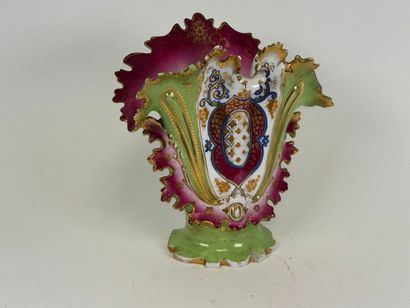 Large polychrome and gold porcelain bridal...