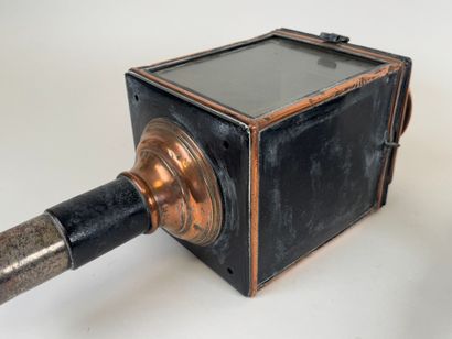 Two copper, brass and metal carriage lanterns.
48...