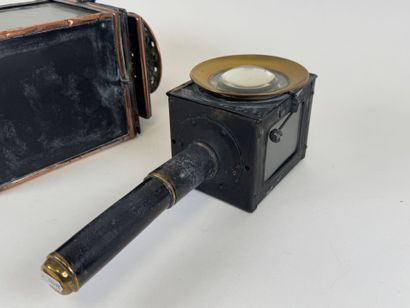 Two copper, brass and metal carriage lanterns.
48...
