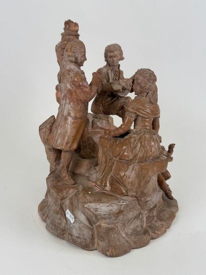 School, 20th century.
The musicians.
Terracotta...