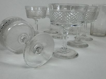 SEVRES, France.
Series of 8 small crystal...