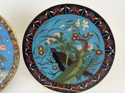 JAPAN, circa 1900.
Four circular dishes in...