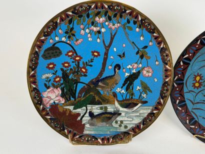 JAPAN, circa 1900.
Four circular dishes in...