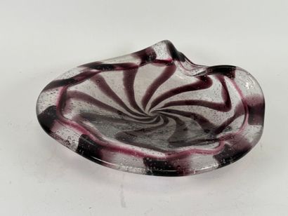 Large glass goblet partially colored with...