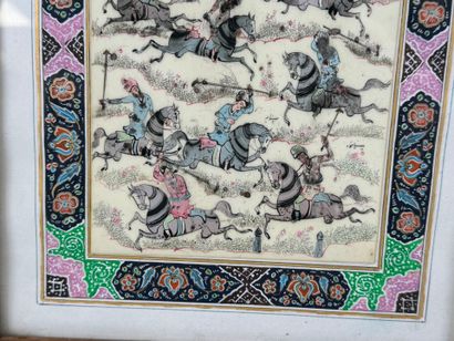 Indo-Persian, 20th century.
Fighting scene.
20...