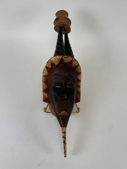 GOURO, COTE D'IVOIRE, XXe.
Masque en bois...