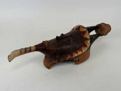 GOURO, COTE D'IVOIRE, XXe.
Masque en bois...