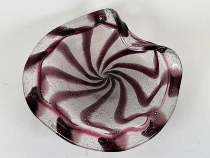Large glass goblet partially colored with...