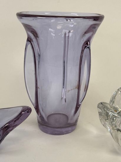 Two free-form crystal and glass voids and...