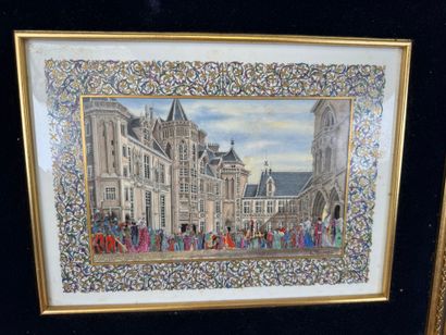 Jean GRADASSI (1907-1989).
Suite of 3 framed...