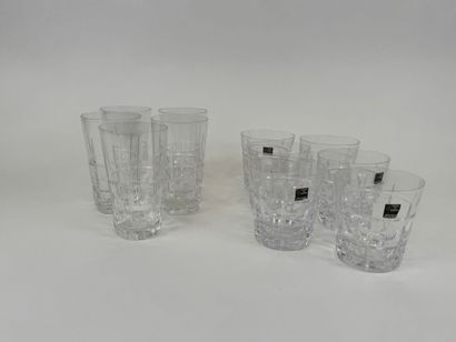 SEVRES.
Set of 5 orangeade glasses and 6...