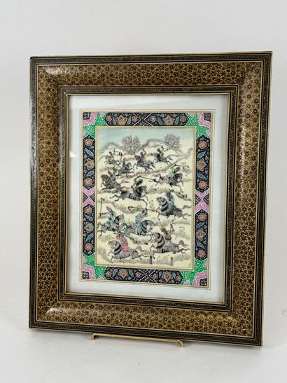 Indo-Persian, 20th century.
Fighting scene.
20...