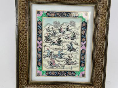 Indo-Persian, 20th century.
Fighting scene.
20...