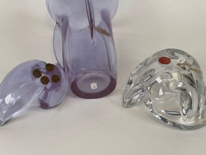 Two free-form crystal and glass voids and...