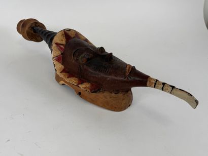 GOURO, COTE D'IVOIRE, XXe.
Masque en bois...