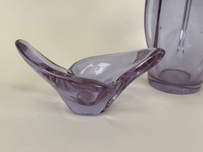 Two free-form crystal and glass voids and...