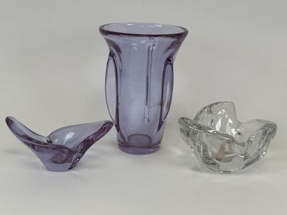 Two free-form crystal and glass voids and...