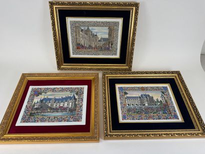 Jean GRADASSI (1907-1989).
Suite of 3 framed...
