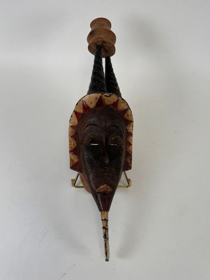 GOURO, COTE D'IVOIRE, XXe.
Masque en bois...