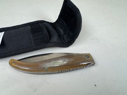 SALADINI.
Folding knife in horn and metal.
L....