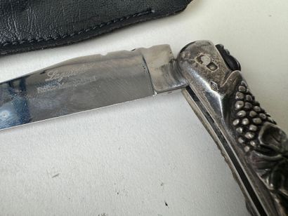 LAGUIOLE - ROUX MARQUIAND.
Silver knife,...