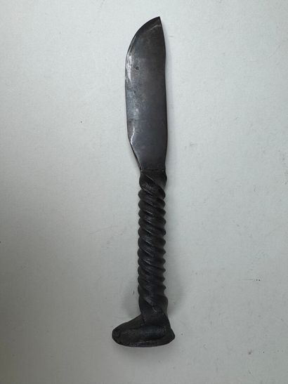 Set of 4 knives, including one with damascened...