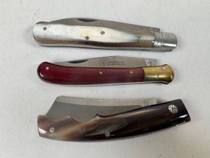SALADINI - COLLAS - ...
Three knives in horn,...