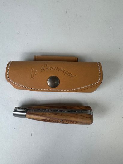 Set of 8 knives, 7 with wooden handles, most...
