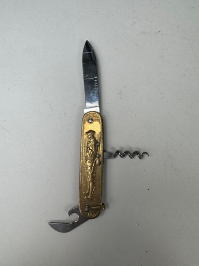 Set of 4 knives, including one with damascened...