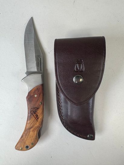 Set of 8 knives, 7 with wooden handles, most...