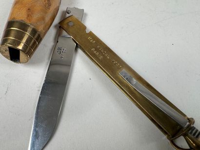 Jean Michel REMAUD.
Olive wood, brass and...