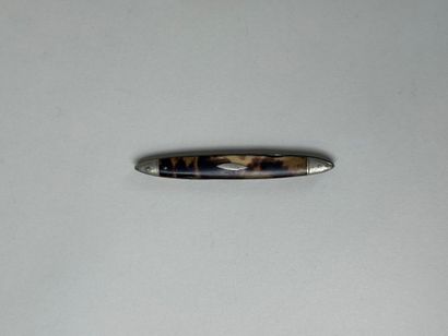 Pocket knife with tortoiseshell plates concealing...