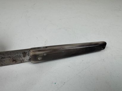 Small folding pocket knife in horn and metal,...