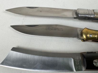 SALADINI - COLLAS - ...
Three knives in horn,...