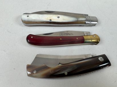 SALADINI - COLLAS - ...
Three knives in horn,...
