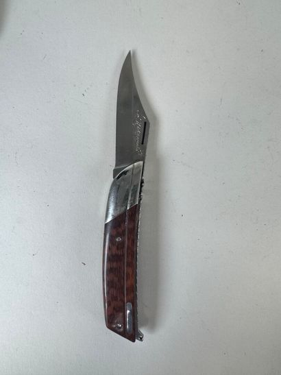Set of 8 knives, 7 with wooden handles, most...